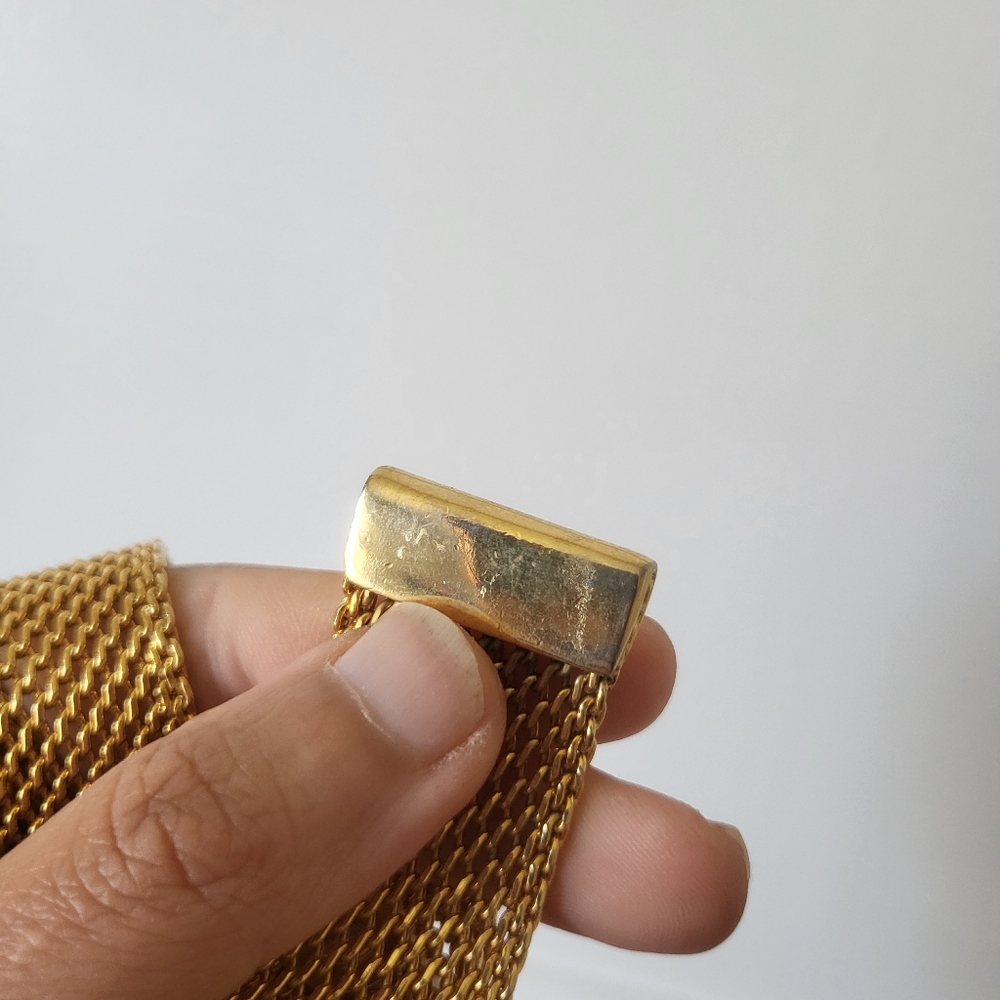 Vintage Vicenza Gold Toned Metal Mesh Belt #1210 - Picture 3 of 5
